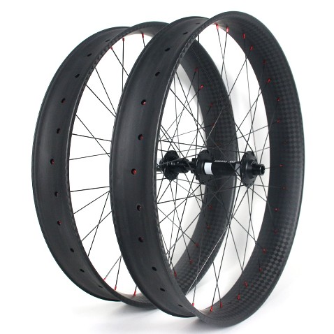 XS26F258075 26er 80mm Wide 25mm Depth Fat Bike Carbon Rims