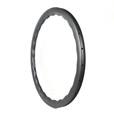 XSR40452619 700C 26mm 宽 45mm 框高 碳纤维波浪轮圈